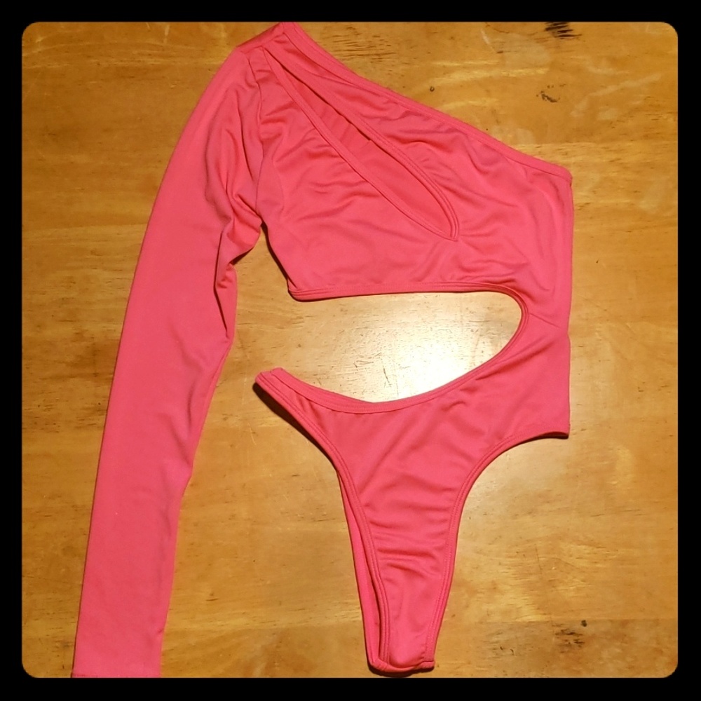 Sexy cutout thong bodysuit